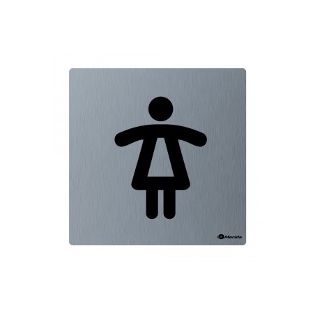 Piktogram toaleta damska  stal matowa