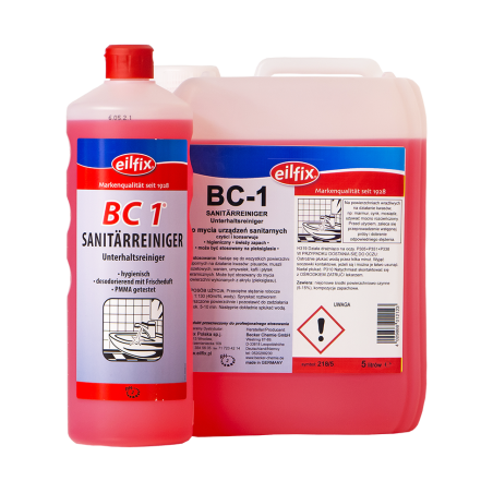 Kwaśny płyn do mycia urządzeń sanitarnych BC-1 Sauer 5l