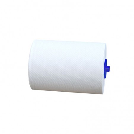Ręcznik papierowy w roli z adaptorem Merida Optimum Automatic Mini, 1 warstwa, 137 m, makulatura bielona - 11 rolek