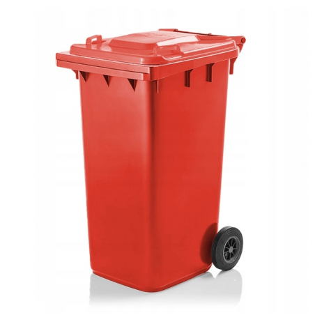 Pojemnik na odpady 240 litrów czerwony