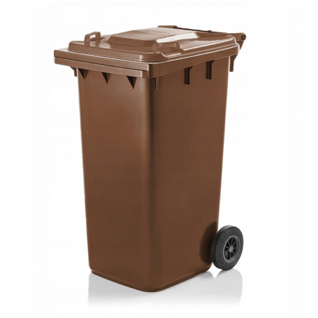 Pojemnik na odpady 240 litrów brązowy