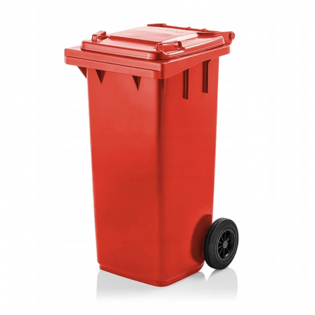 Pojemnik na odpady 120 litrów czerwony
