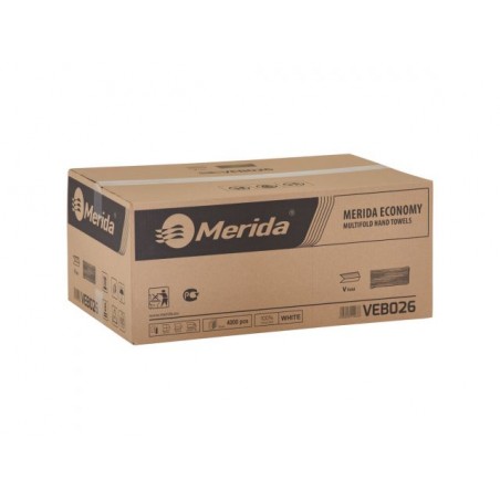 Pojedyncze ręczniki papierowe Merida Economy, 1 warstwa, makulatura bielona - 20 bind