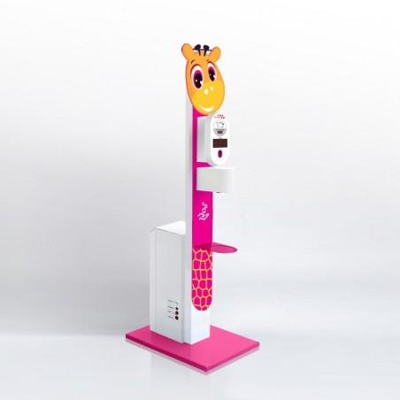 Bezdotykowa stacja do dezynfekcji rąk z pomiarem temperatury dla dzieci - Żyrafa