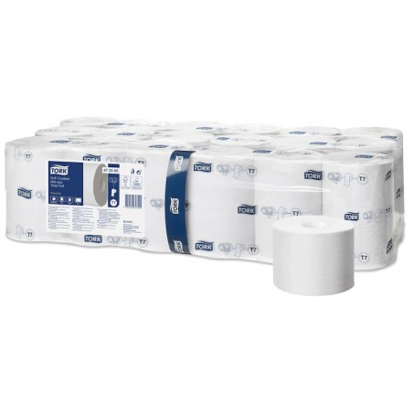 Papier toaletowy Mid-size bez gilzy Premium Tork T7, 2 warstwy, celuloza - 36 rolek