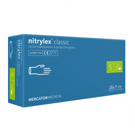 Rękawice nitrylowe Mercator Nitrylex Classic S 100 szt