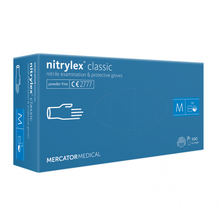 Rękawice nitrylowe Mercator Nitrylex Classic M 100 szt