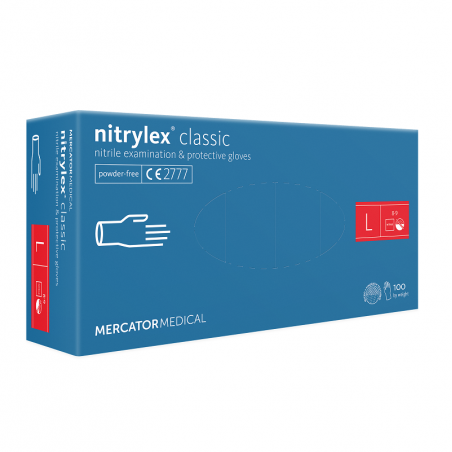 Rękawice nitrylowe Mercator Nitrylex Classic L 100 szt